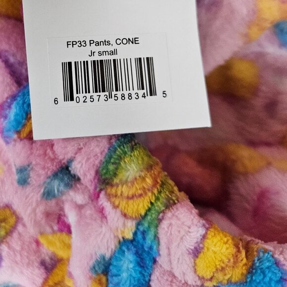 Girls' Plush Pajama Pants, Size Junior Small (3-5), Ice Cream Cone Print - Picture 3 of 3